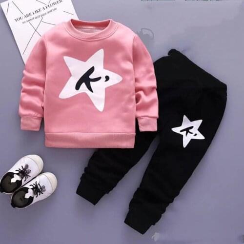 2021 spring and autumn new boys and girls' two piece 1.2.3.4 year old baby Korean fashion suit