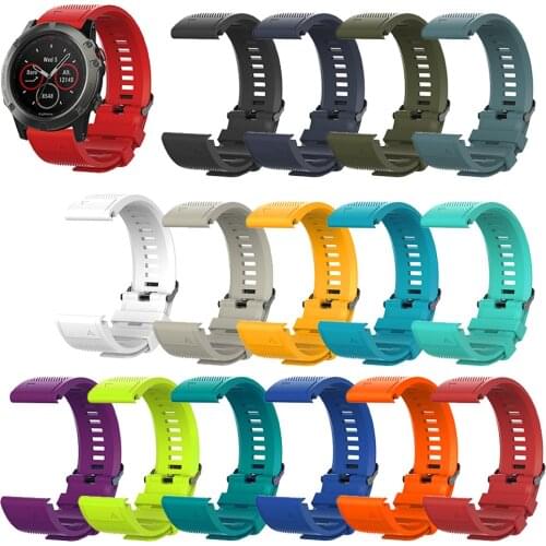 26mm Silicone Watchband For Garmin Fenix 5X/5X Plus/6X Quick Release Easy Fit Bracelet Strap Wristband for Garmin Fenix 3 3 HR