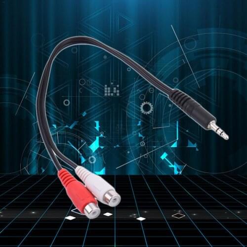 3.5mm RCA Female Connector Jack Stereo Cable Y Plug To 2 RCA Male Adapter 3.5 Audio Aux Socket Connector To Headphone Music Wire