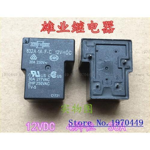 832A-1A-F-C-12VDC 832A-1A-F-S 4 30A