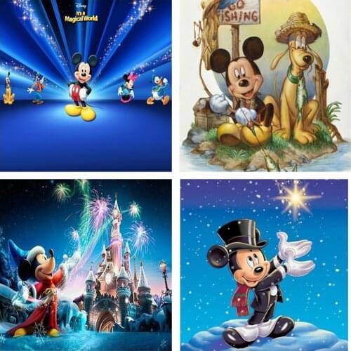 DIY Diamond Painting Disney Mickey 5D Diamond Embroidery Full Drill Kids Home Decor Cross Stitch Kits Mosaic Rhinestone Art