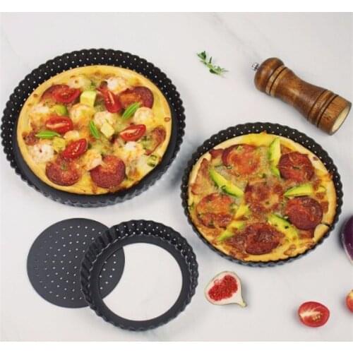 Non-Stick 9-Inch (22cm) Quiche Pan / Round cake mold / Pizza Pan with Removable Bottom Pizza Pan for Baking Wedding Cake