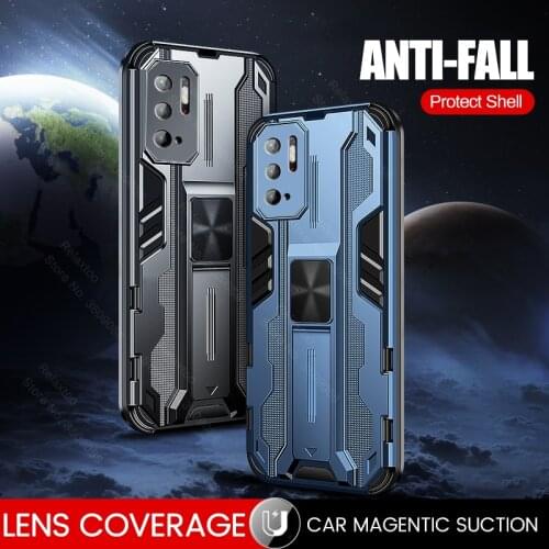 Car magnetic suction phone case for xiaomi redmi note 10s 10 little poko poco m3 pro f3 5g soft silicone anti-fall protect shell