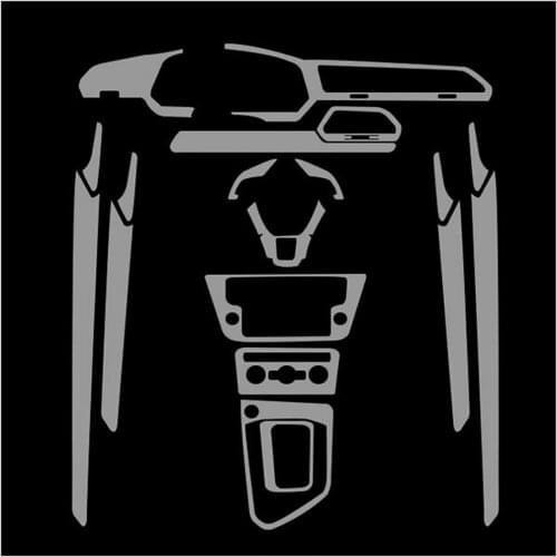 Car-Styling New Car Interior Trim Dashboard Clear Paint Protective Film Stickers for VolksWagen Tiguan L 2017-19