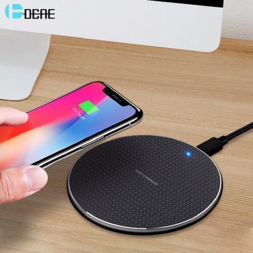 DCAE 10W Qi Wireless Charger For iPhone SE 2 11 XS Max XR 8 Plus Airpods Pro Fast Charging Pad For Samsung Note 9 10 S20 S10 S9