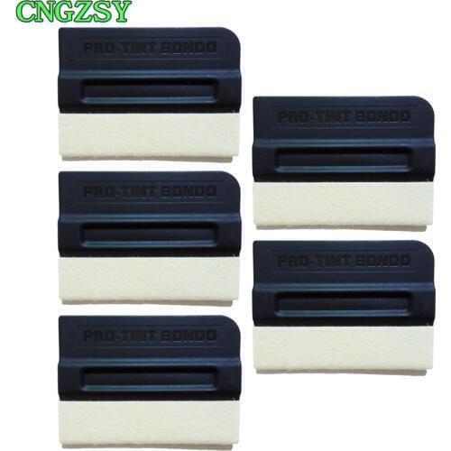 CNGZSY 5pcs Wool Magnetic Squeegee Car Solar Foil Protection Film Air Bubble Remover Scraper Auto Covers Sticker Wrap Tools 5A09