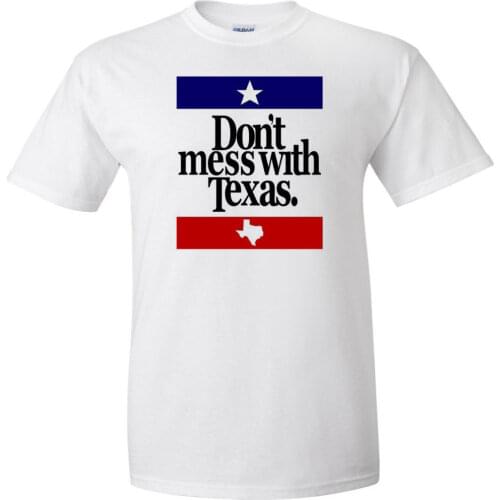 Dont Mess with Texas Logo T Shirt America Usa Texan Classic Vintage Brand 2020 New T-Shirt Man Cotton Clothing Cartoon TeeShirts