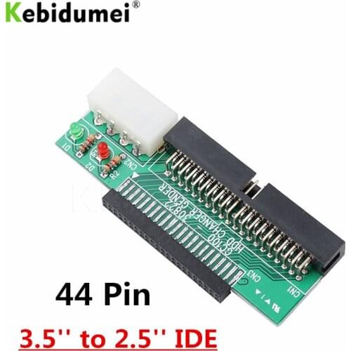 Kebidumei 44 Pin 2.5'' HDD to 3.5'' IDE Drive Converter HDD Adapter to IDE 40 Pin for Laptop PC Desktop HDD to IDE Converter