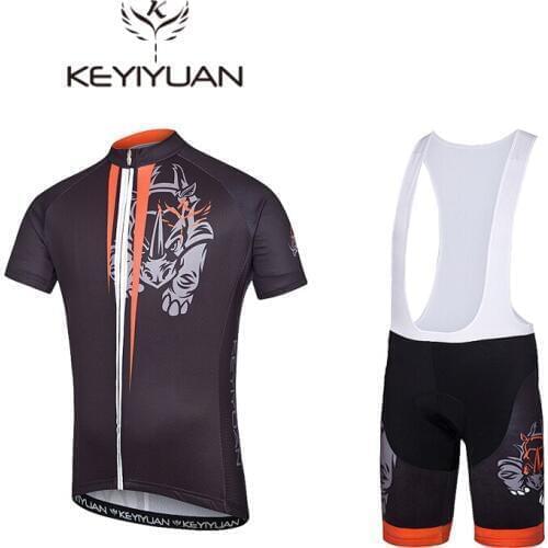KEYIYUAN 2018 Cycling Jersey breathable sportwear bike clothing maillot clothing uniforms cycling bib man set