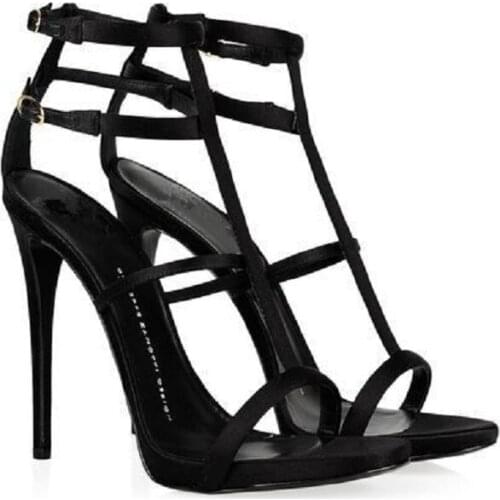 Summer new style Roman T-shaped strappy high-heeled sandals banquet dress large size all-match daily custom-made womens shoes