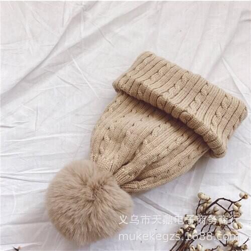 Cute Kids Girls Hats Warm Knitted Hat Children Hats And Caps Winter Newborn Baby Hat Beanie Caps