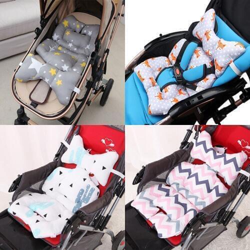 Fashion Printed Stroller Cushion Seat Cover Baby Diaper Pad Seat Pad Cotton Baby Stroller Mat Mattress Pram Stroller Accessories