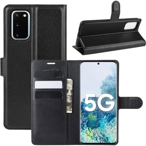 Fashion Wallet PU Leather Case Cover For Samsung Galaxy S20 4G 5G Flip Protective Phone Back Shell With Card Holders