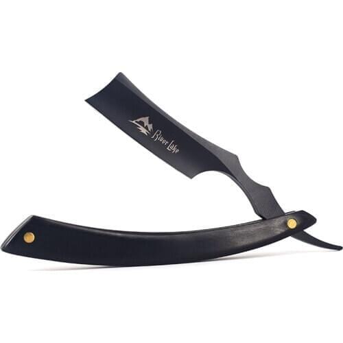 River lake Folding Razor Steel Straight Razor Men Shaving Titan Razors Wood Handle Barber Copper Manual Shaver Classic Scraper