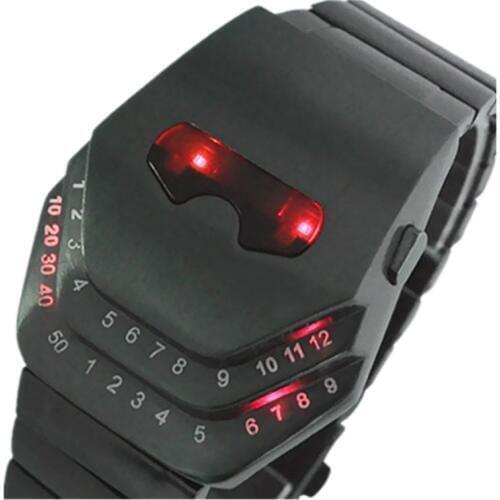 2018 New Fashion Digital Men Full Steel glasses snake head Sport Watches Men Military Watches Cool LED Bracelet Wristwatch Reloj