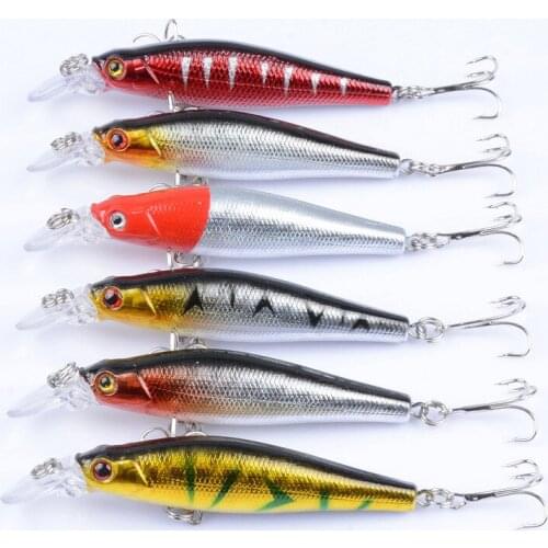 6 Color Floating Bionic Bait 8.5cm/8.4g professional minnow Magnet weight system wobbler crankbait Fishing accessories