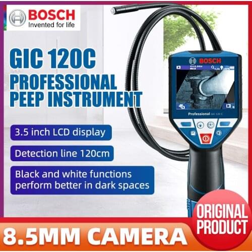 Bosch GIC120C Endoscope Industrial Peeper HD Camera Pipe Car Engine Detector