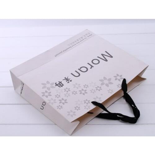 Luxury Boutique Carry Packaging Gift Shopping Jewellery Wedding Paperbag Art Paper Bag With Logo Print Rope Handles --XP2174