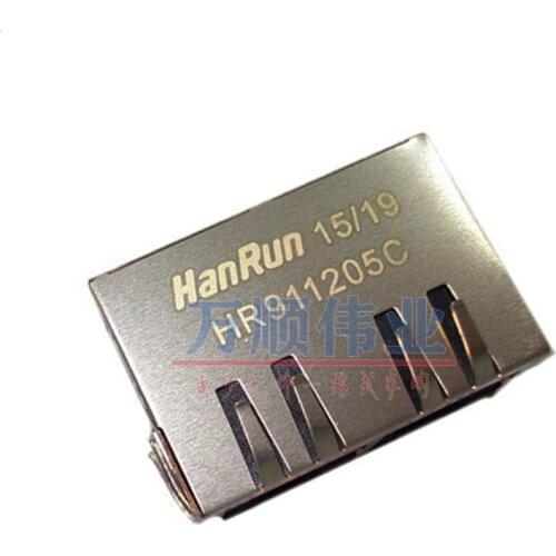 10PCS/lot Network transformer HR911205C HY911205C 1 * 2 dual port illuminated network port RJ45