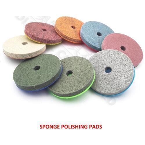 DIATOOL 10pcs 100MM Sponge Diamond Polishing Pads for marble artificial Stone Wet sanding discs