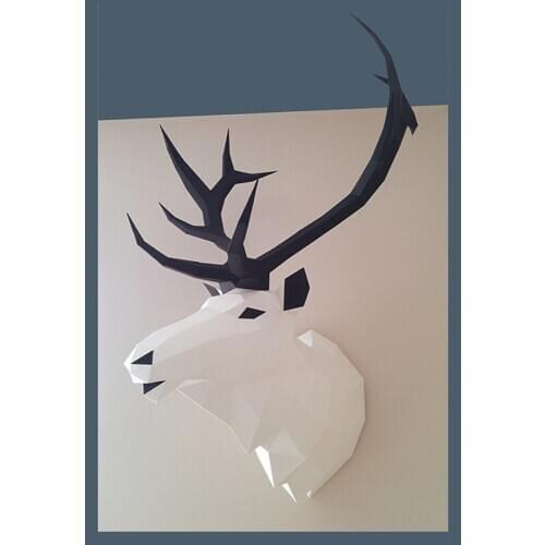 Nordic Elk DIY Paper Model Toy Wall Hangers Wall Decor Home Living habitacion Room Entrance Decor for living room wall hanging