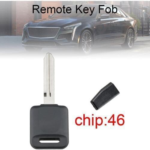 Universal Black Uncut Blade Blank Car Key Ignition with ID46 Transponder Chip Fit for Nissan Armada Frontier