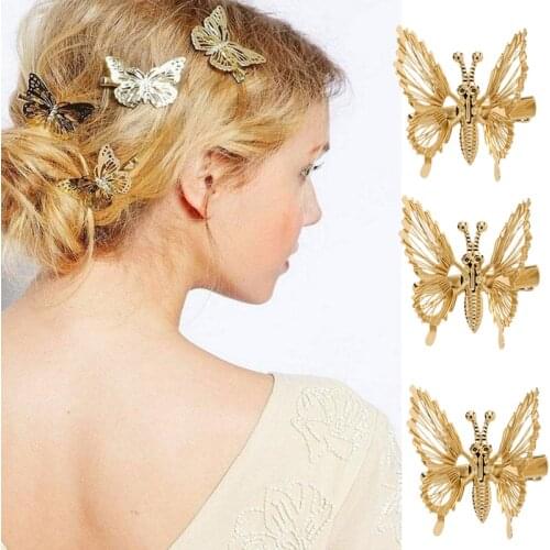 Ruoshui Woman Metal Hairpins Women Exquisite Gold Silver Hair Claws Hair Accessories Hairgrip Ladies Ornaments Headwear