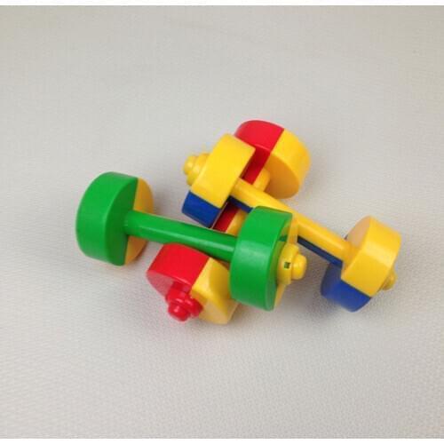 1 Pair Children Dumbbell Toy Plastic Dumbbell Toy Fitness Weight Lifting Dumbbell Gymnastic Equipment Props Early Toys For Kids