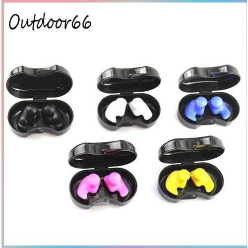 1 Pair Swimming Earplugs Soft Silicone For KIds Adults Showering Bathing Snorkeling Surfing Waterproof Anti-noise Swim Ear Plu
