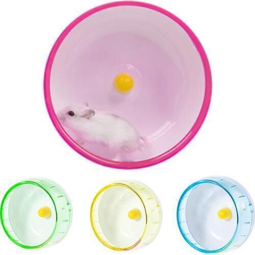 1Pc Funny Pet Hamster Mouse Rat Exercise Silent Running Spinner Wheel Cage Playing Toy Колесо упражнения хомяк