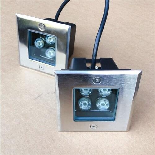 Free Shipping!!! 10pcs/lot 8W Square led underground light 4X2W AC85-265V Cool/Warm White/stage/garden floor outdoor lighting