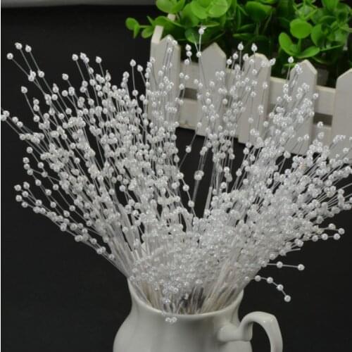 10pcs Wedding Decoration Handmade Pearl Beads String Bride Bouquet Table Supplies Jewelry Candy Box Holding Flower Party Decor