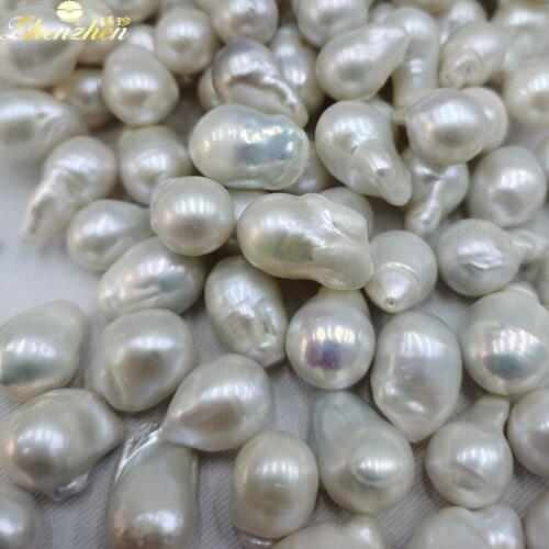 2 pieceS AA loose beads freshwater REBORN KESHI pearl white DROP wholesale for DIY for jewelry