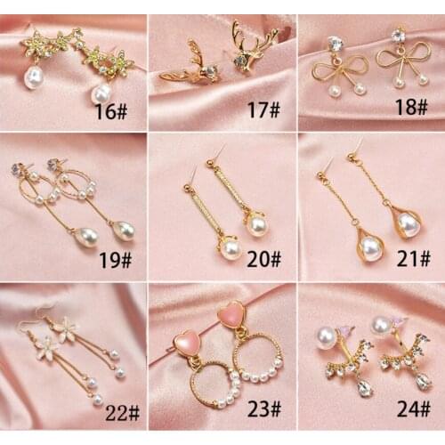 2020 New pearl Color Earrings For Women Multiple Trendy Round Geometric Drop Statement long Earrings Fashion Party Jewelry Gift