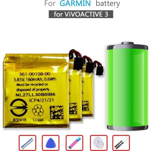 361-00108-00 Battery For GARMIN ViVOACTIVE 3 ViVOACTIVE3 Li-ion Bateria