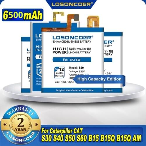 6050mAh APP-12F-F57571-CGX-111 For Caterpillar CAT S60 S40 S30 S50 CAT B10-2 B15 B15Q 458002-S40 APP-12F-B5595I-CXX-111 Battery