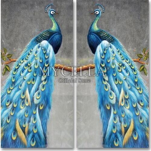 Peacock DIY Diamond Cross Stitch Painting Animal Full Square Embroidery Diamond Mosaic Home Decoration Decor Needlework Crafts