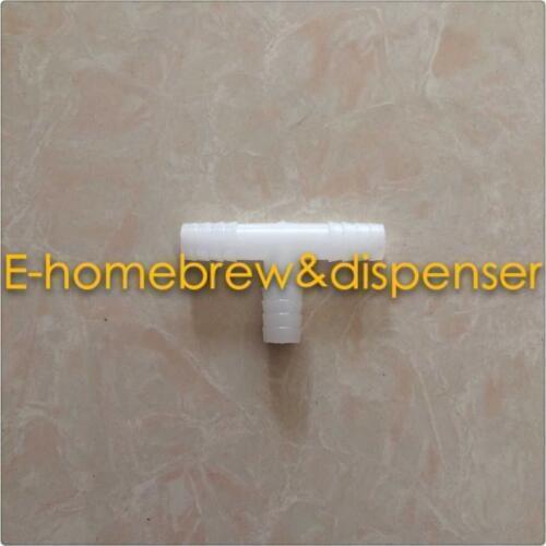 Free shipping 10pcs 3 way food grade plastic T joint for 10mm hose