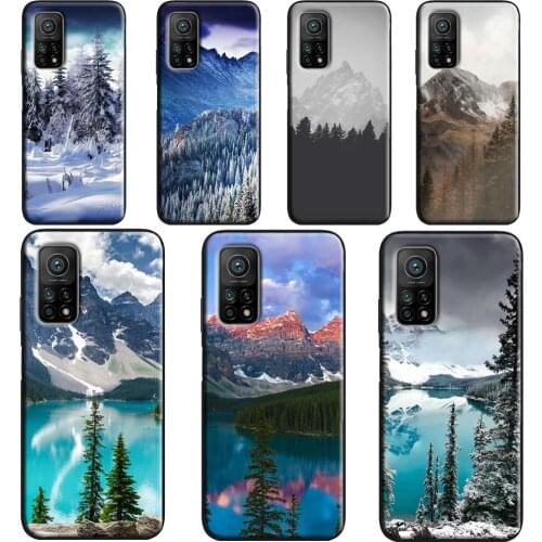 Pine Tree Forest Mountain Peak Case POCO X3 Pro F3 F1 F2 M3 Pro Cover For Xiaomi Mi 11 Lite Ultra Note 10 Mi 9T 10T Pro