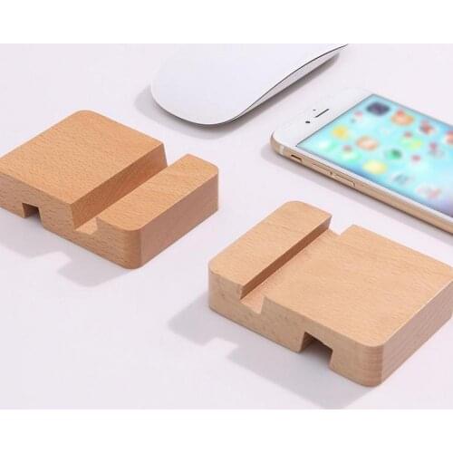 Slot Wood Bracket Phone Bracket Phone Stand IPad Flat Bracket Desktop Mobile Phone Universal Simple Solid Wood Mobile