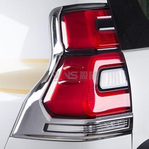 Chrome Tail Light Lamp Cover Trim For Toyota Land Cruiser Prado 150 LC150 FJ150 2018 SUV Styling Accessories Car Decoration
