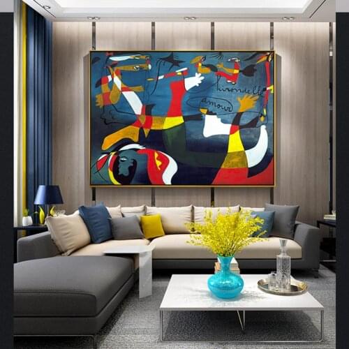Famous Picasso Abstract Oil Painting Big Canvas Pictures Wall Art for Living Room Home Decor (No Frame)