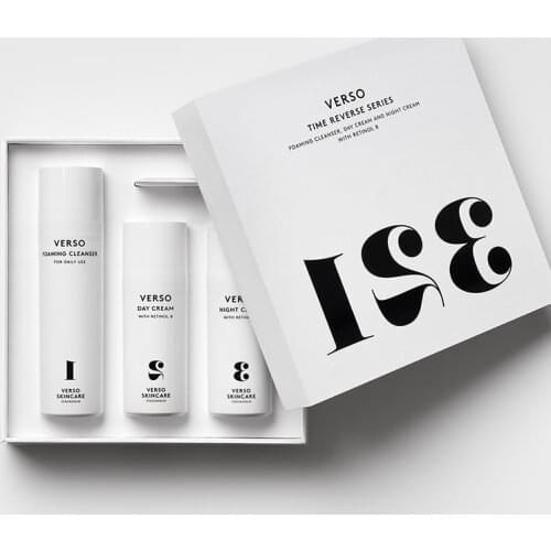 Creative Luxury Perfume pacakging Skincare box Essence Set Cosmestic Paper Packaging Two Piece Open Gift Box WIth Logo