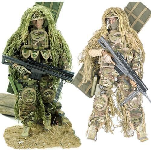 1/6 Scale Army Military Flexible Sniper Soldier Action Figures doll Set War Game Model Kids Gift