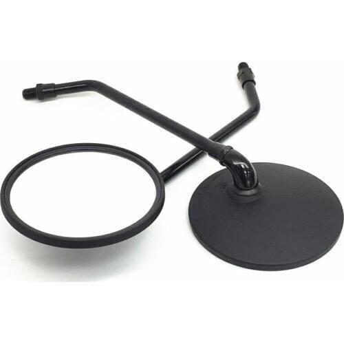 Motorcycle 10mm Square 4" Rearview Side Mirrors Dual Sport Black Universal Bike For Honda Yamaha R6 Suzuki Kawasaki BMW