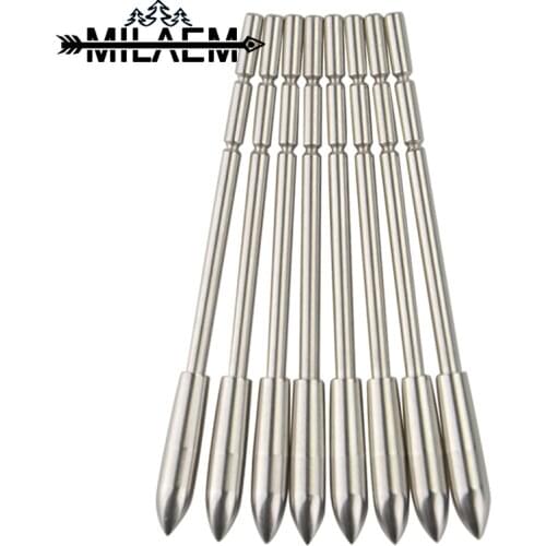 6/12 pcs Archery Insert Arrowheads 3.2 mm 120Gr Silver Carbon Arrow Tips Broadheads Point Tips DIY Shooting Hunting Accessories