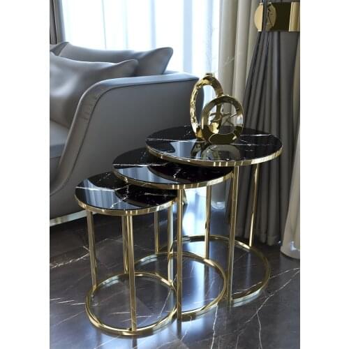 Unbreakable Glass Zigon Coffee table Black Marble Pattern журнальный столик mesa auxiliar table basse de salon