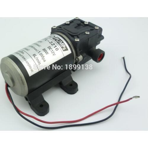 Return valve type 6L/min 80W small high pressure water pump 12 volt dc