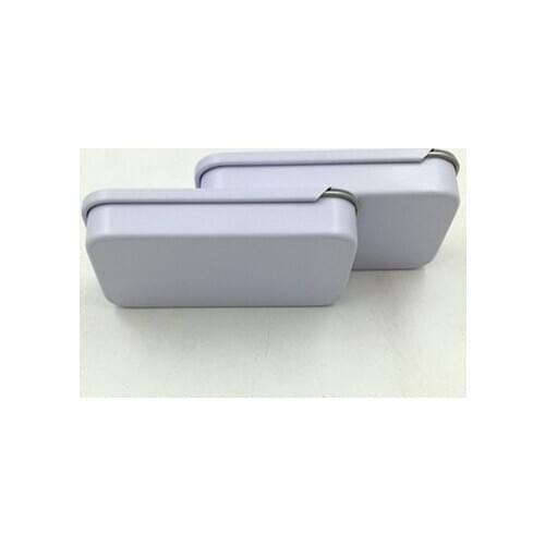 Size:80x50x15mm white sliding tin box mint packing box food container small metal case