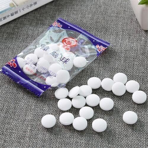 Moth Balls Natural Camphor Pill Wardrobe Anti-mite Anti-mite Ball Insect-proof Pill Shoes Deodorant Pest Mite Control Tool